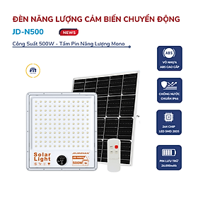 Đèn cảm biến chuyển động năng lượng mặt trời 500w Jindian JD-N500