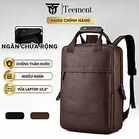 Balo Nam Cao Cấp Teement Chống Thấm Nước, Balo Đi Làm, Balo Đi Học, Balo Laptop, Máy Tính 15,6 Inch, Thiết Kế Mới Hiện Đai, Sang Trọng - Hàng Chính Hãng - Màu N