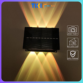 Mua Đèn hắt tường 2 đầu năng lượng mặt trời 7 màu giá rẻ HT07-RGB