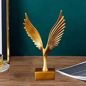 Nordic Eagle Wing Statue Resin Figurine Artwork for Office Bedroom Desktop