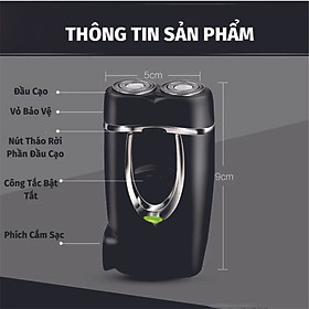 Máy Cạo Râu Sử Dụng Sạc Pin Thông Minh Tiện Lợi Có Lưỡi Dao Kép Tự Làm Sắc, Độ Bền Cao, Cực Sạch