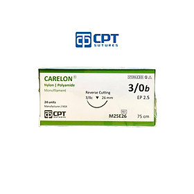 Chỉ phẫu thuật không tiêu CPT Carelon Nylon số 3/0b - M25E26