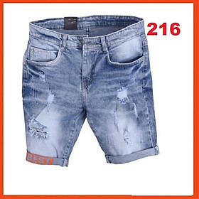 Quần short jean chất bò co giãn- quần lửng nam nhiều mẫu thời trang TINA ms213