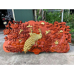 Mua Tranh treo tường phu thê viên mãn bằng gỗ hương đỏ kt 120×60×4cm