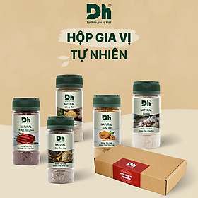 Hình ảnh Hộp Gia Vị Tự Nhiên Dh Foods - Set 5 loại nguyên liệu chế biến thực phẩm - Natural Ớt Bột Hàn Quốc, Tiêu Đen Xay, Tỏi Bột, Nghệ Bột, Gừng Bột