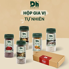 Hình ảnh Hộp Gia Vị Tự Nhiên Dh Foods - Set 5 loại nguyên liệu chế biến thực phẩm - Natural Ớt Bột Hàn Quốc, Tiêu Đen Xay, Tỏi Bột, Nghệ Bột, Gừng Bột