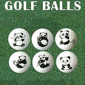 Panda Golf Ball Hai lớp Cao su tổng hợp Bóng tập chơi Golf Quà tặng Bóng
