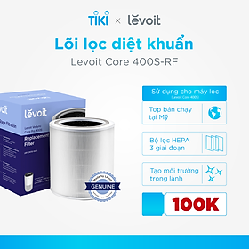 Lõi cho máy lọc không khí Levoit Core 400S-RF  - Hàng Chính Hãng- Công Nghệ HEPA, 3 lớp lọc