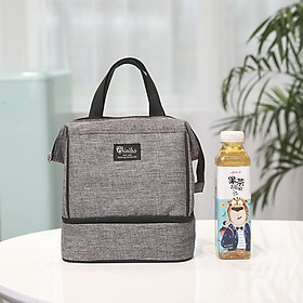 Túi cách nhiệt 2 ngăn 23x16x34cm Bivilas - Túi đựng đồ ăn giữ nhiệt cho thực phẩm - Túi giữ nhiệt