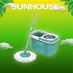 Bộ lau nhà xoay 360 độ Sunhouse Happy Time KH-CL330S - Xanh da trời