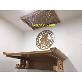 Mua bàn thờ gỗ sồi 81cm kèm chắn khói