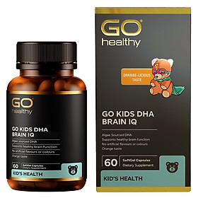 Viên Nhai Bổ Sung DHA Cho Bé New Zealand Go Kids DHA Brain IQ 60 Viên | Phát Triển Não Bộ - Thị Giác - Nhập Khẩu Chính Hãng