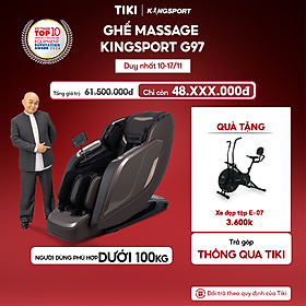 Mua CHỈ GIAO MIỀN BẮC | Ghế massage toàn thân cao cấp KINGSPORT DELUXE G97 chế độ massage 3D Ultra  10 chương trình massage tự động