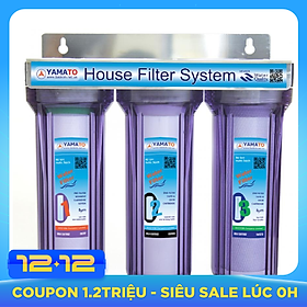 Bộ lọc nước thô đầu nguồn 3 cấp lọc 10inch Yamato YMTH10-3T