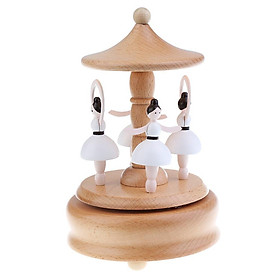 Wood Musical Box Customized Gift for Friends Lover Children - Plays "Castle In The Sky" Song