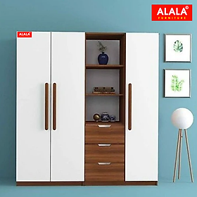 Tủ quần áo ALALA266 (1m8x2m) gỗ HMR chống nước - www.ALALA.vn - 0939.622220