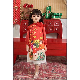 Đẹp chuẩn luôn nhé sét áo dài cách tân cao cấp đẹp cho bé gái hàng chuẩn xịn