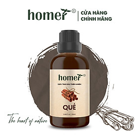 Tinh Dầu Quế Homer 100ml - Chính Hãng, Đạt Chuẩn Kiểm Định Cao Cấp - Tinh Dầu Xông Thơm Phòng, Thư Giãn, Khử Mùi hiệu quả
