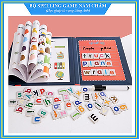 Bộ Spelling Game - Học ghép vần, từ vựng tiếng Anh (Dạng sách cao cấp, chữ nam châm)