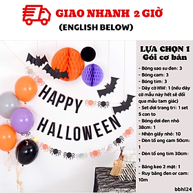 Bộ phụ kiện bong bóng trang trí Halloween nhiều màu bbhl24