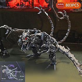 Đồ chơi Lắp ráp Mechanical Pterosaur, QD66004 Xếp hình thông minh, Mô hình Robot biến hình