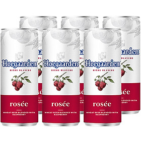 Lốc 6 lon bia Hoegaarden Rosee (330ml/lon)