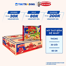 Thùng 30 Gói Mì Đệ Nhất Thịt Bằm (83g x 30 Gói)