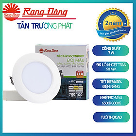 Mua Đèn LED âm trần Downlight đổi màu 7W Rạng Đông Model: AT02 ĐM 90/7W