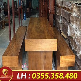 Mua bộ bàn ghế k3 gỗ cẩm vàng nam phi dài 2m4