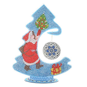 Vật Trang Trí Tự Làm Handmade Đính Kim Cương Họa Tiết Giáng Sinhing Lumious Christmas Tree Drill Diamond Embroidery Kit Diy Christmas Desktop Decoration