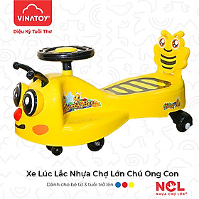 Xe Lắc Nhựa Chợ Lớn hình Chú Ong Con Có nhạc - M1786B-X3B - Vàng