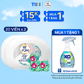 Combo 2 Hộp Viên giặt xả arFum 5 trong 1 MỚI lưu hương lâu 16 tuần, khử khuẩn 99% - 20 viên/ hộp