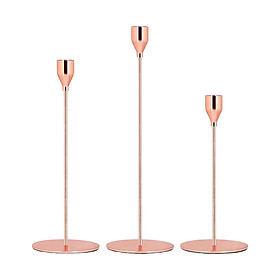 Taper Candle Holders, Decorative Candlestick Holders, Tall Modern Set of 3 Candlelight Holder for Fireplace, Wedding, Party, Dinning, Coffee Table