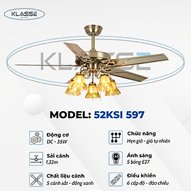 Quạt trần chùm đèn Klasse 52KSI 597 hàng chính hãng