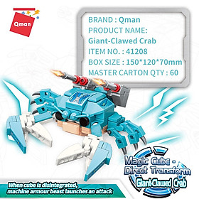 Đồ Chơi Lắp Ráp Xếp Hình QMAN MAGIC CUBE - Sư Tử Dũng Mãnh và Robot Động Vật Biến Hình 3 in 1 (Nhiều mẫu khác nhau)