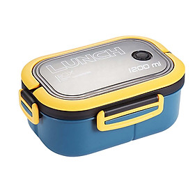 Lunch Box Food Container 2 Layers 3 Compartment Divided for Your Daily Use Reusable