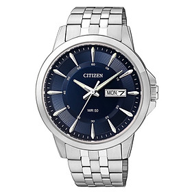 Đồng Hồ Nam Citizen Pin-Quartz Dây Thép Không Gỉ BF2011-51L - Mặt Xanh (41mm)