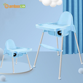 Ghế ăn dặm cho bé Bamboo Life cao cấp phù hợp với ăn dặm kiểu Nhật ăn dặm truyền thống sử dụng đa năng có nấc điều chỉnh độ cao gấp gọn mang theo đi chơi du lịch hàng chính hãng BL085