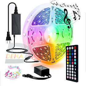 Bộ đèn Led dây dán RGB đổi màu Đồng Bộ Nhạc