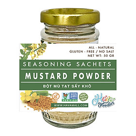 Bột Mù Tạt Vàng Havafoodies Hủ Thủy Tinh 50g Mustard Powder