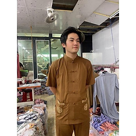 Đồ đi chùa cho nam vải xô (tixi) hàn, đồ bộ nam cao cấp, thời trang nam