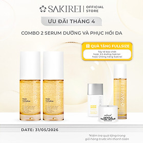 Combo 2 Serum dưỡng sáng, chống lão hóa, phục hồi da Sakirei NMN Revitalize Serum 30ml