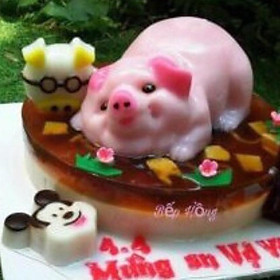 Mua Khuôn nhựa làm thạch con heo lớn 18cm