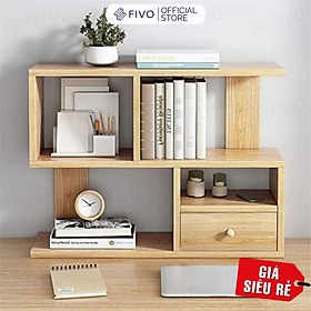 Mua Kệ Giá Sách Gỗ Mini Để Bàn Hoặc Treo Tường FIVO Mẫu FB20  Lắp Ráp Dễ Dàng Gỗ MDF Phủ Melamine Chống Thấm Bề Mặt (Kích Thước 60x20x60cm)