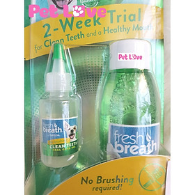Combo Tropiclean vệ sinh răng miệng chó, giảm mùi hôi, mảng bám (Mỹ)