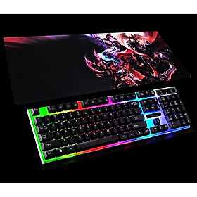 Mua Bàn Phím G21 LED Giả Cơ Game Chuyên Dụng + (Hoangnhan) Tặng Kèm Lót HÌnh Game Lớn ( giao hình ngẫu nhiên)