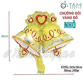 Bóng nhôm trang trí chuông Noel nhiều cỡ