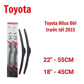 Hình ảnh Cần gạt mưa ô tô thanh mềm A8 dành cho xe Toyota: Camry E-G, Zace, Prado... và các xe khác hãng Toyota - Hàng nhập khẩu