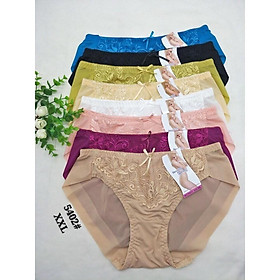 Combo 5 quần lót ko viền có ren trước size fom to xxl (MS5402)