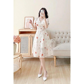 Mua Váy Hoa Nhí Vintage SANMAY Đầm Dự Tiệc Cưới Nữ Vải Voan Dáng Dài thiết  kế kiểu Hàn Quốc cao cấp đi chơi công sở VD047  Tiki